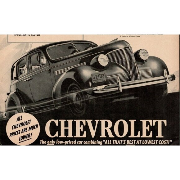1939 Chevrolet, General Motors Vintage Print Ad (L10) - Picture 2 of 3